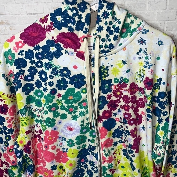 Champion Floral Print Campus Moisture Wick Athleisure Hoodie Zip Up Sport Jacket - Picture 6 of 13